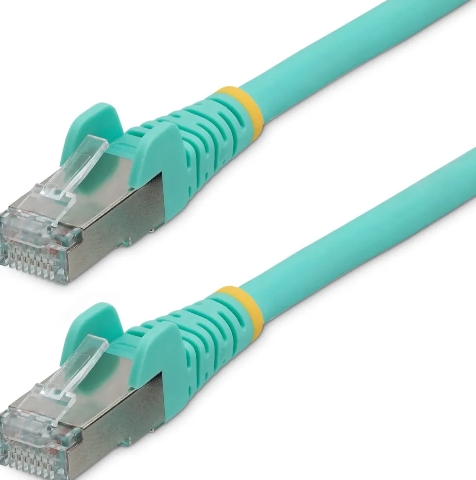 StarTech.com 1.5m CAT6a Ethernet Cable - Aqua - Low Smoke Zero