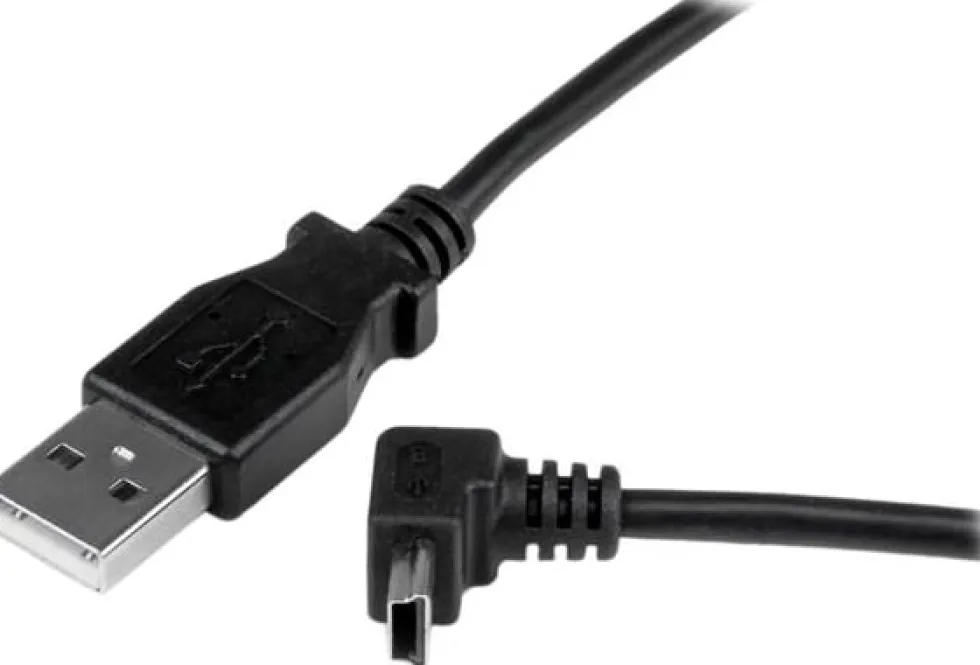StarTech.com 1m Mini USB Cable Cord - A to Up Angle Mini B - Up