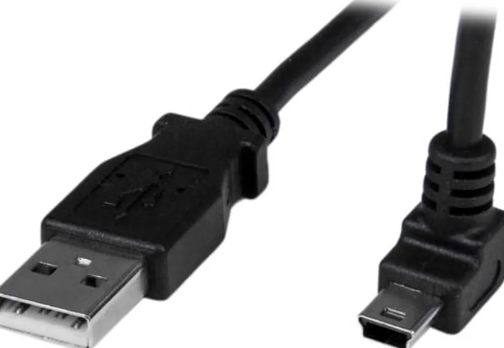 StarTech.com 1m Mini USB Cable Cord - A to Up Angle Mini B - Up