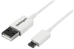 StarTech.com 2m White Micro USB Cable Cord - A to Micro B