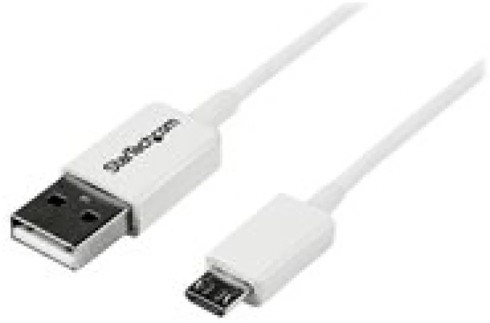 StarTech.com 2m White Micro USB Cable Cord - A to Micro B