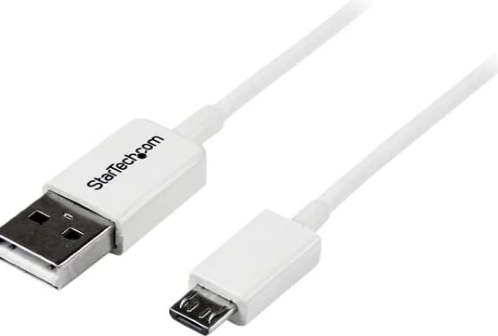 StarTech.com 2m White Micro USB Cable Cord - A to Micro B