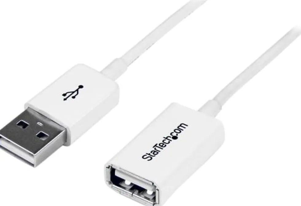 StarTech.com 1m White USB 2.0 Extension Cable Cord - A to A