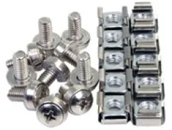 StarTech.com 100-pack M6-monteringsskruvar och korgmuttrar för