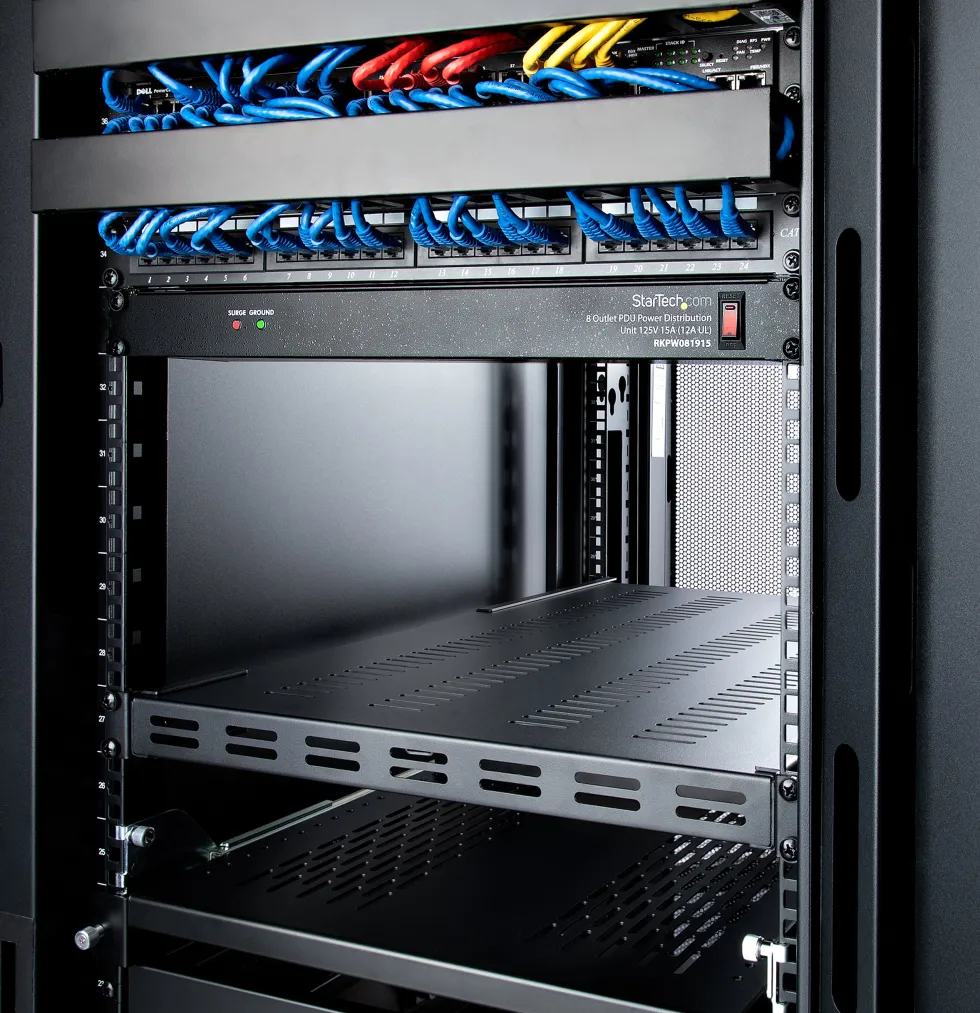 StarTech.com Server Rack Shelf - 1U - Adjustable Mount Depth