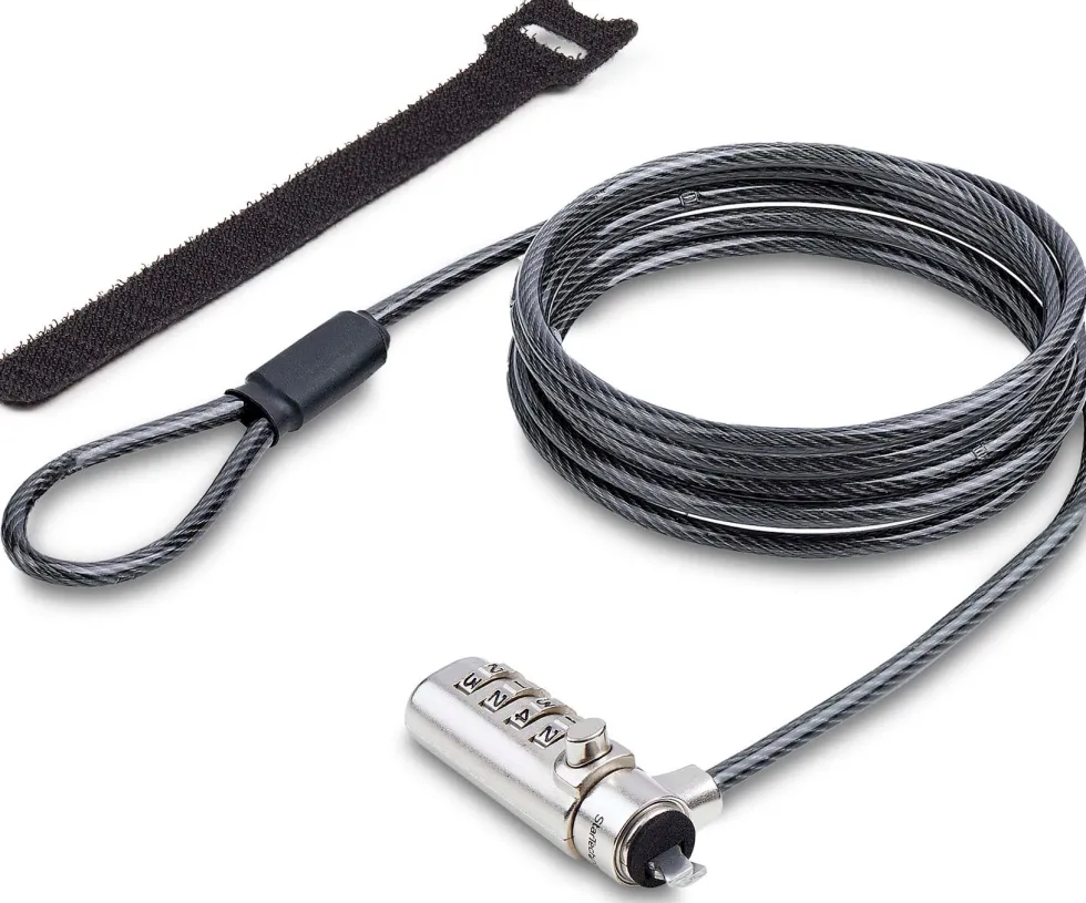 StarTech.com Slim Lock K-Slot Compatible, 6.6ft Combination