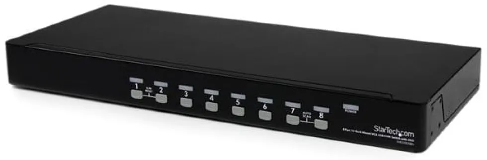 StarTech.com 1U hyllmonterad USB KVM-switch med 8 portar och OSD