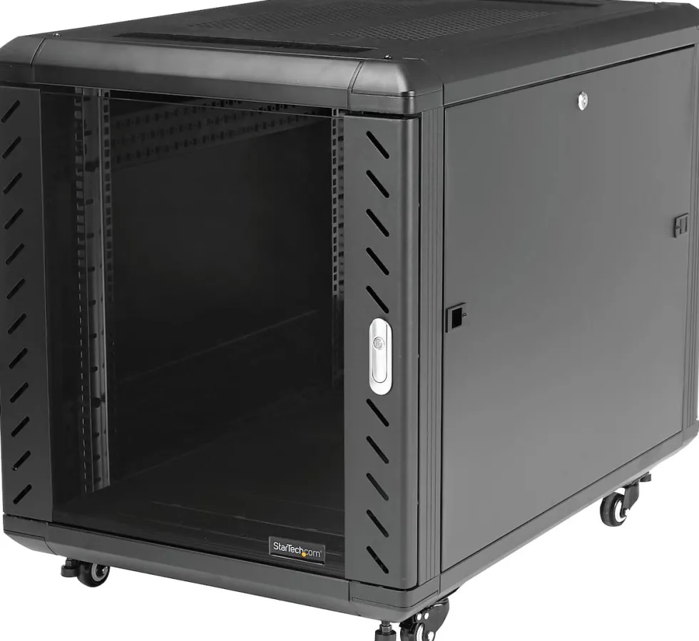StarTech.com 12U 29" nedmonterbart serverskåp med hjul - Rack