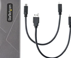 StarTech.com USB-C 10Gbps to M.2 NVMe or M.2 SATA SSD Enclosure,
