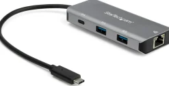 StarTech.com USB C-hubb med 3 portar och Gigabit-Ethernet-RJ45