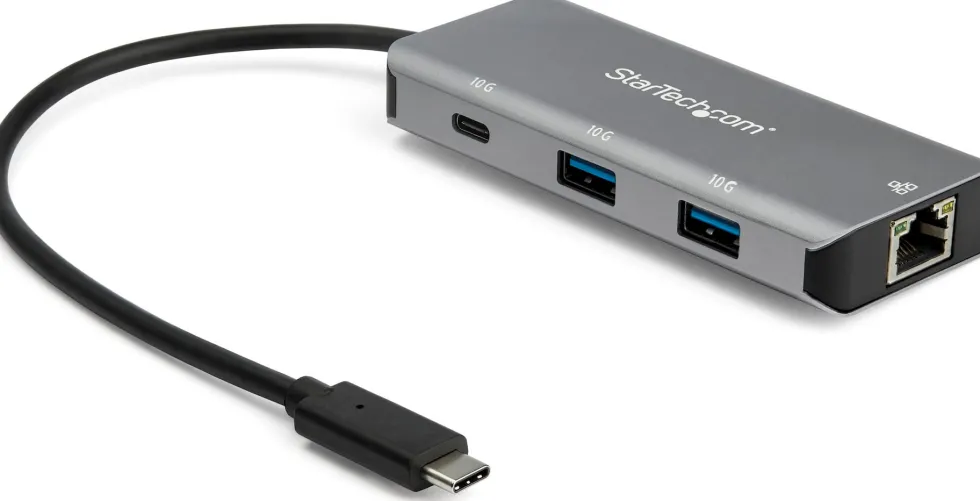 StarTech.com USB C-hubb med 3 portar och Gigabit-Ethernet-RJ45