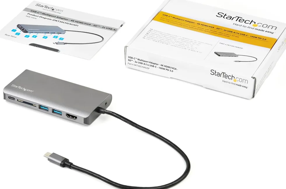 StarTech.com USB C-multiportadapter - USB-C Mini-resedocka med