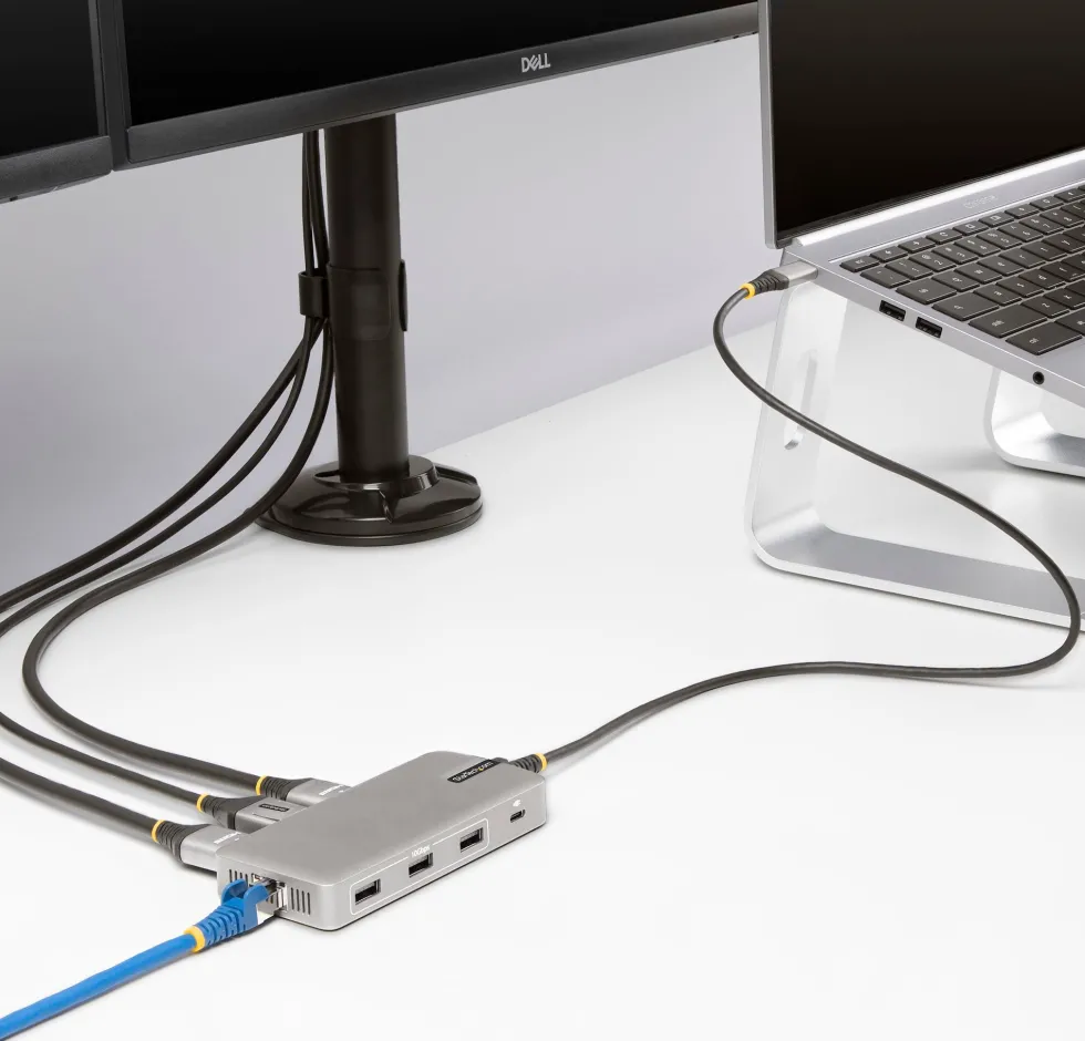 StarTech.com USB-C Triple-Monitor Multiport Adapter, Dual 4K