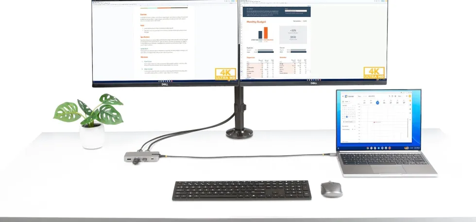 StarTech.com USB-C Triple-Monitor Multiport Adapter, Dual 4K