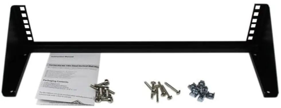 StarTech.com 2U Vertical Wall Mount Patch Panel Bracket - Steel