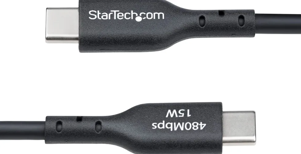 StarTech 1ft (30cm) USB-A to USB-C Charging Cable, Charger Cord