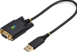 StarTech 1ft/30cm USB to Null Modem Serial Adapter Cable, FTDI,
