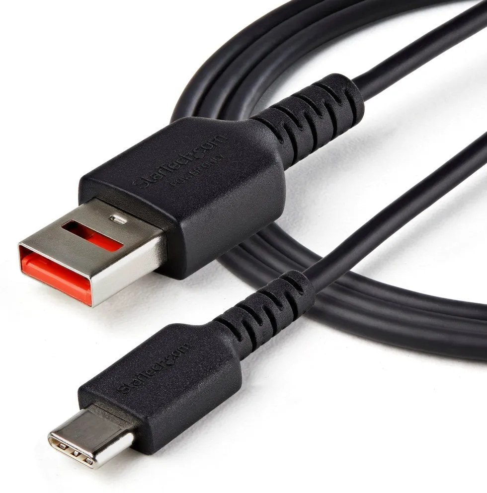 StarTech 3ft (1m) Secure Charging Cable, USB-A to USB-C Data