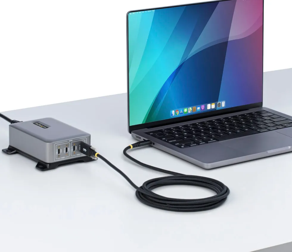 StarTech 10ft (3m) USB-C Charging Cable, 240W, Silicone Jacket