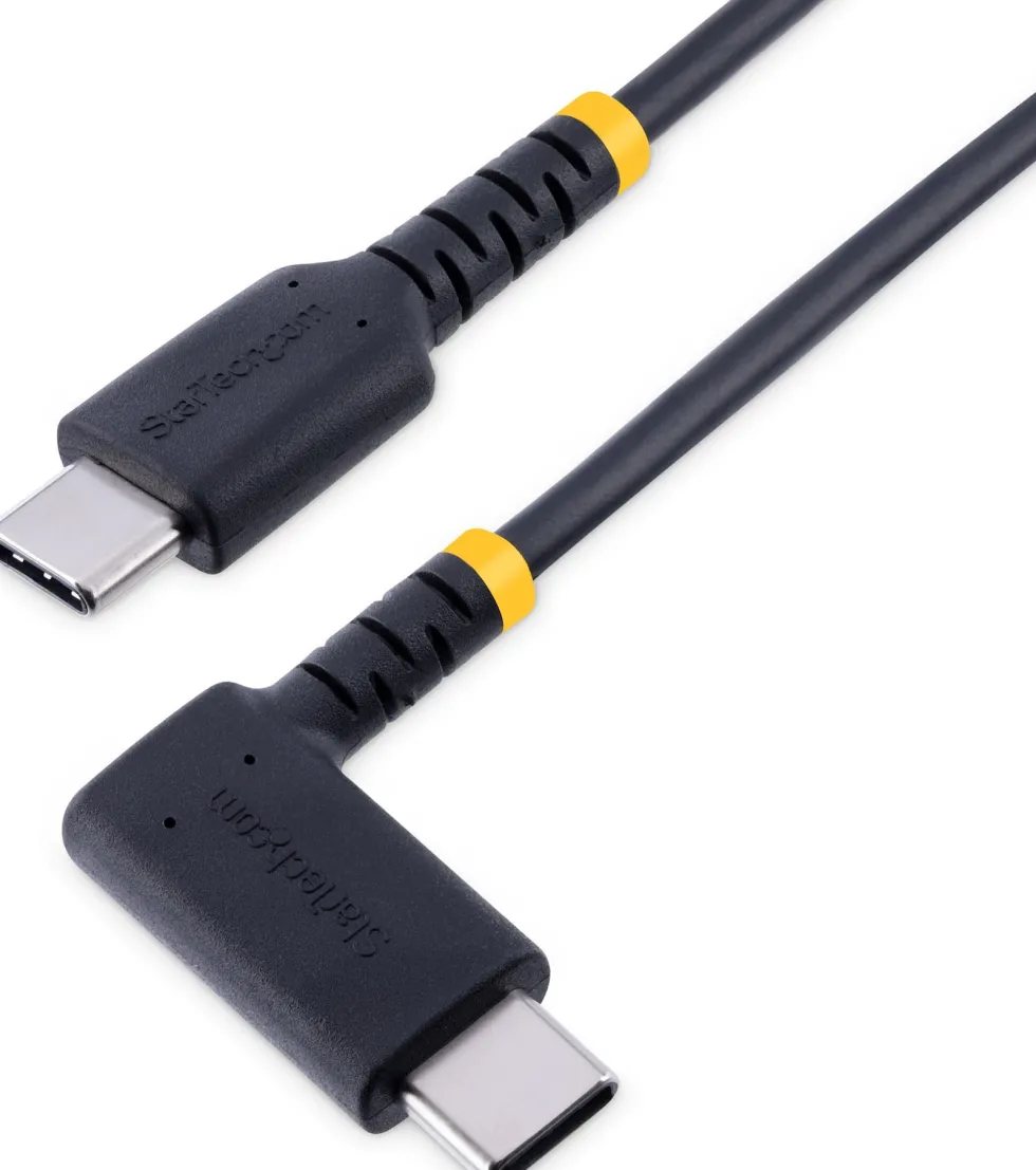 StarTech 6in (15cm) USB C Charging Cable Right Angle, 60W PD 3A,