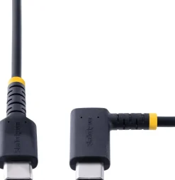 StarTech 6in (15cm) USB C Charging Cable Right Angle, 60W PD 3A,