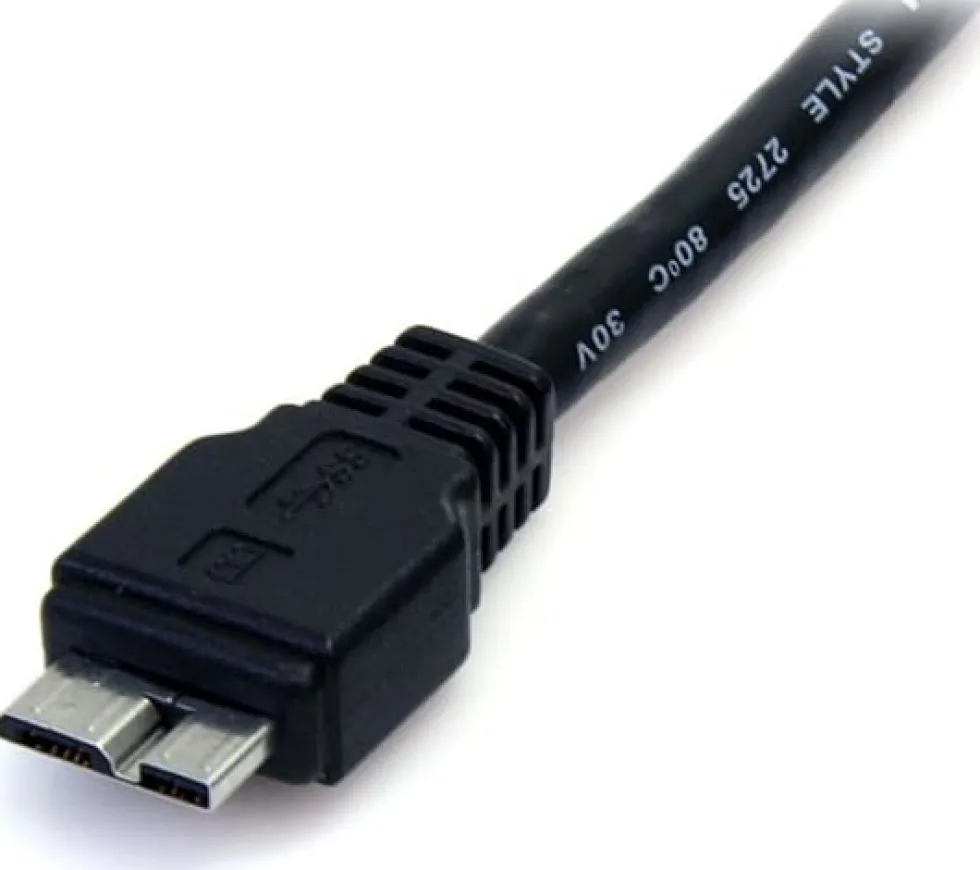 StarTech 0,5 m svart SuperSpeed USB 3.0-kabel A till Micro B 