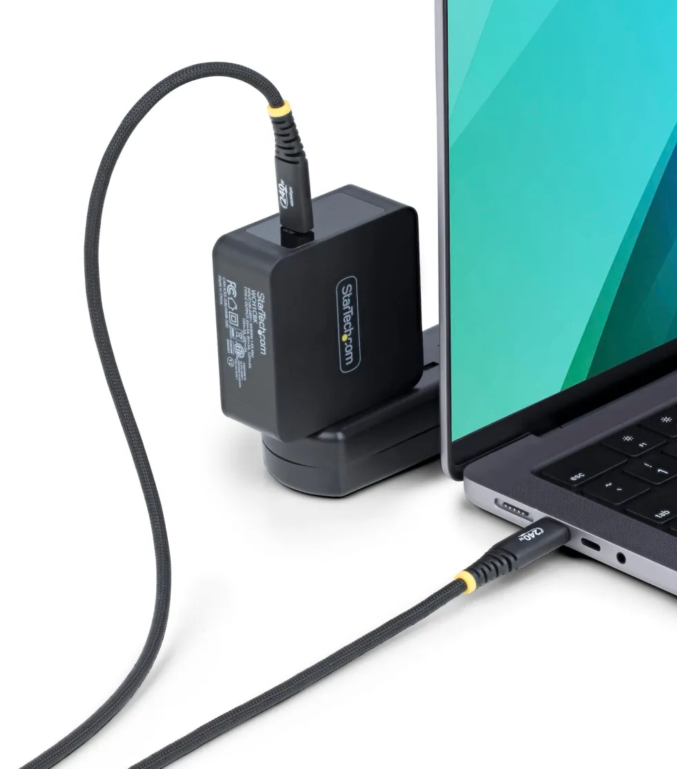 StarTech 2m USB-C Charging Cable, 240W, Silicone Jacket w/Braid