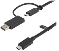 StarTech 1 m USB-C-kabel med USB-A-adapterdongel - Hybrid 2-i-1