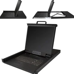 StarTech 8-ports rackmonterad KVM-konsol med 1,8 m kablar