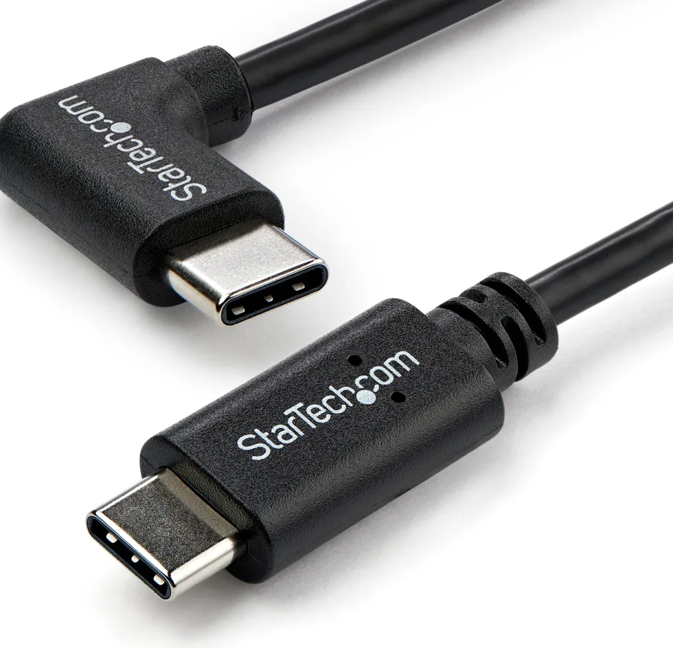 StarTech Right Angle USB-C Cable - 1m / 3 ft - Reversible - M/M