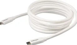 StarTech USB C to USB C Cable - 6 ft / 2m - 5A PD - M/M - White