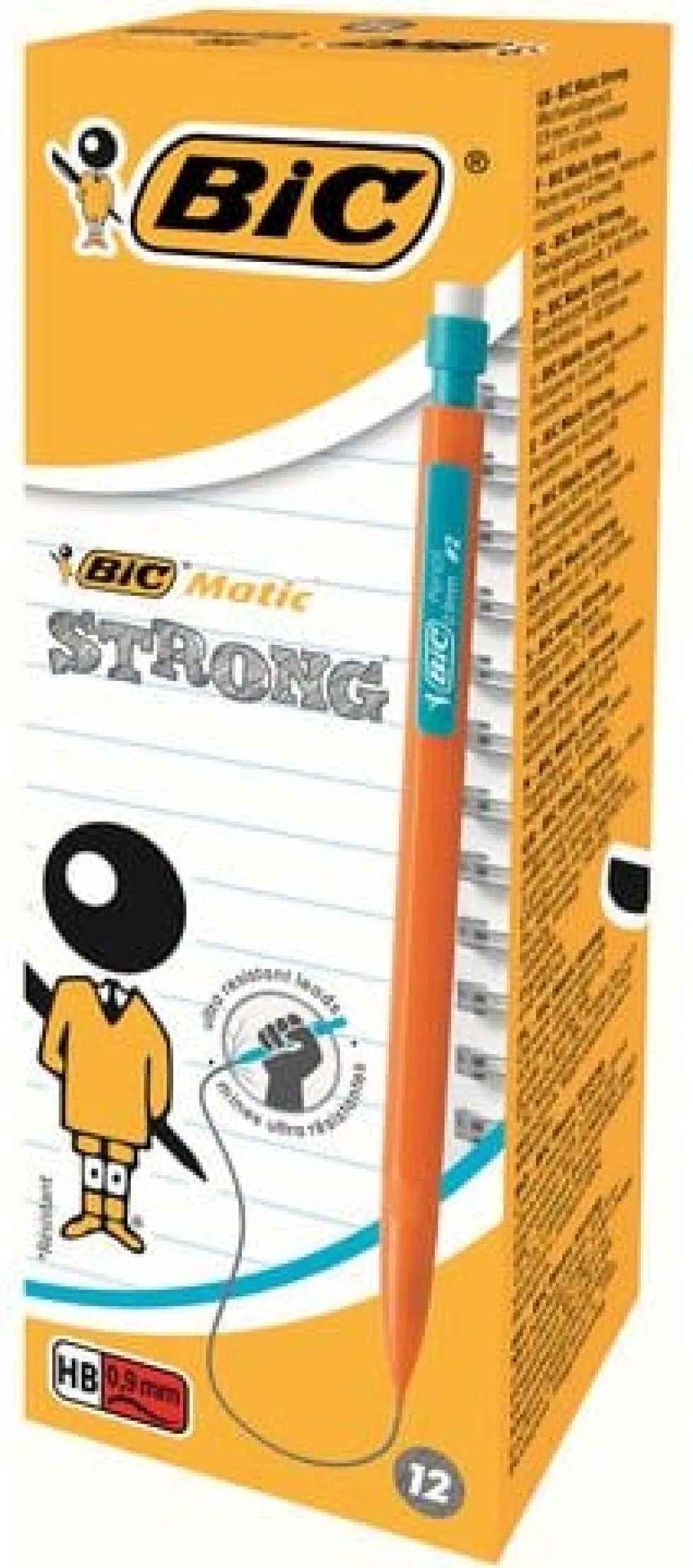 Stiftpenna BIC Matic 0.9, sorterade färger, 12st