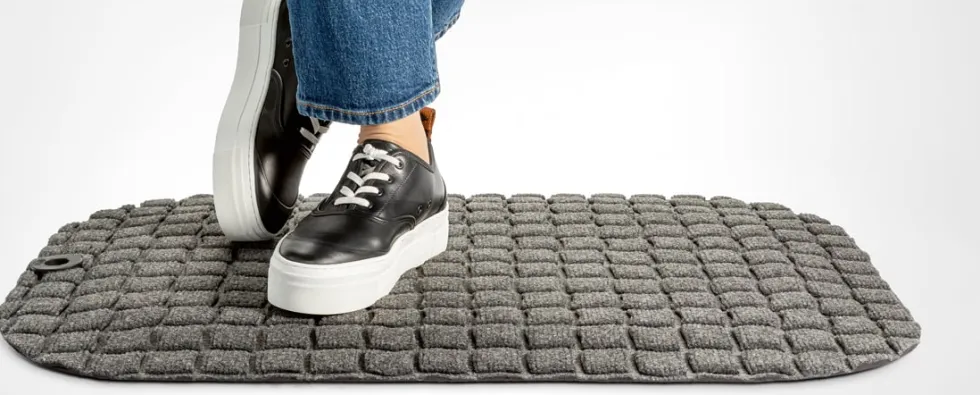 Ståmatta StandUp Brick Free 100% återvunnen PET Grå