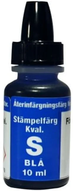 Stämpelfärg S Blå, för självfärgande stämplar