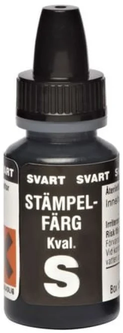 Stämpelfärg S Svart, för självfärgande stämplar