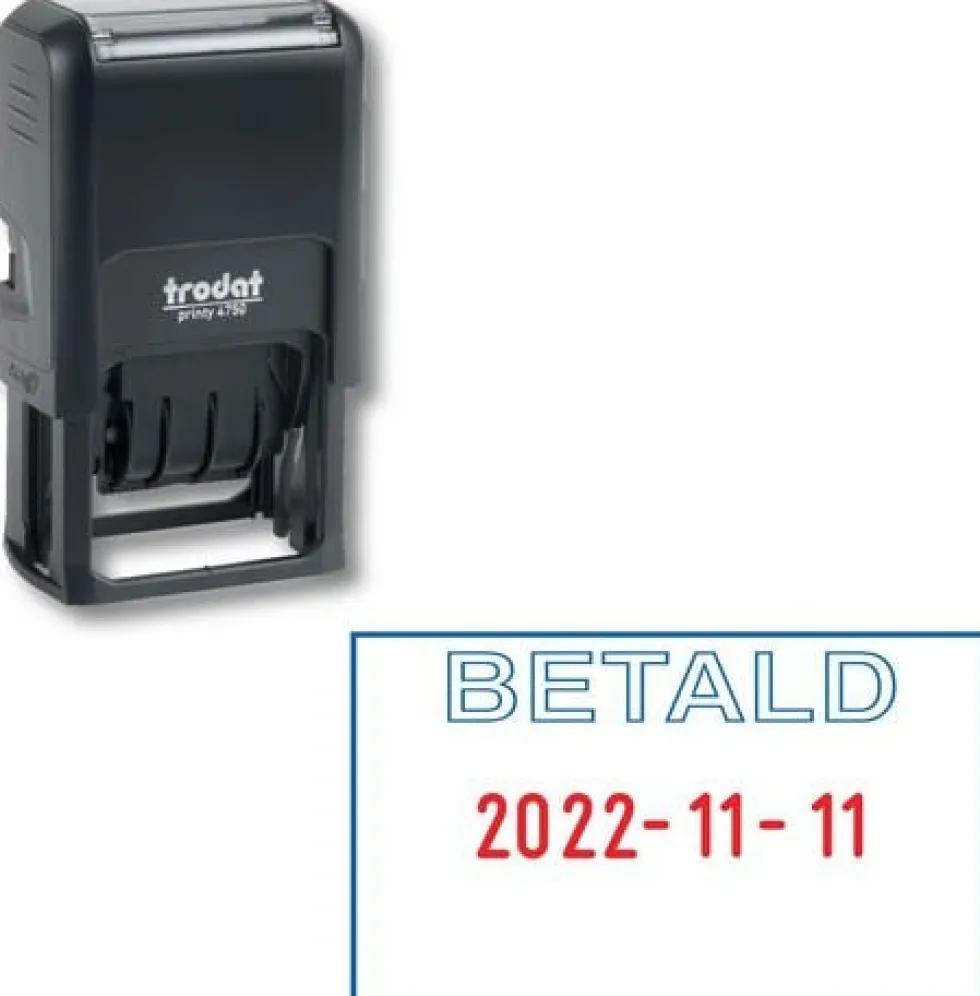 Stämpel PRINTY 4750/L2 Datum - Betald