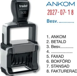 Stämpel TRODAT 5430/L Dat m.standardtext