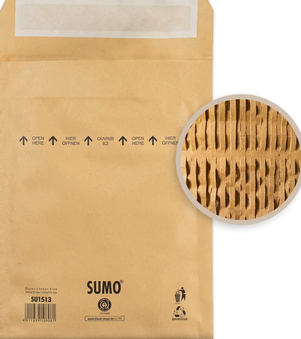 Sumo vadderad påse brun 145x215mm (10)