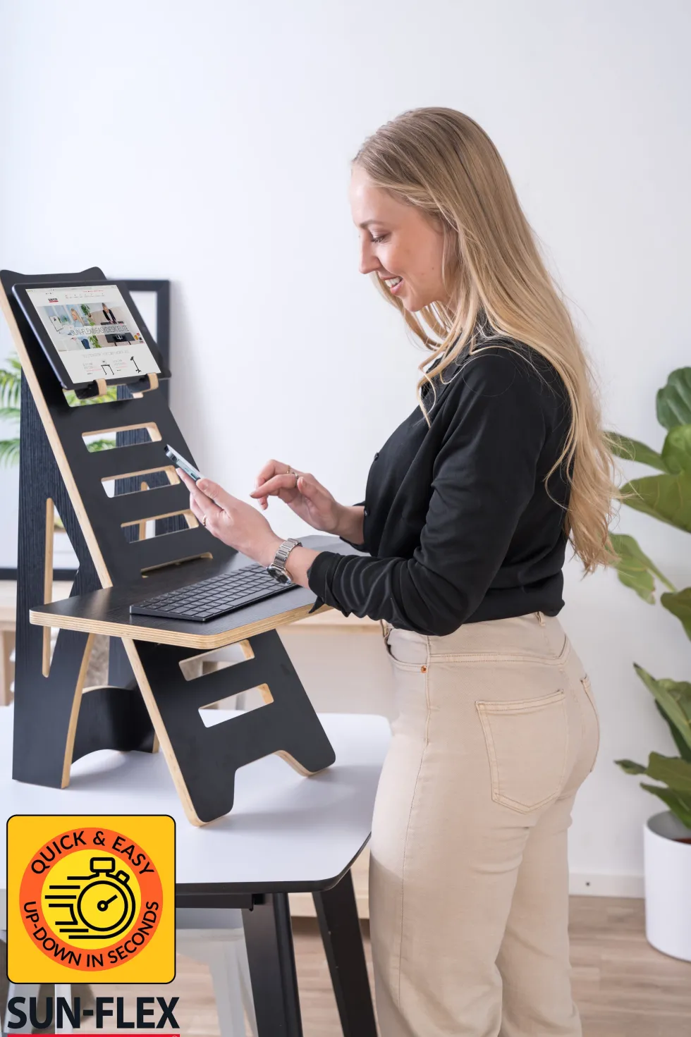 SUN-FLEX®EASYDESK RISE, Natural Black
