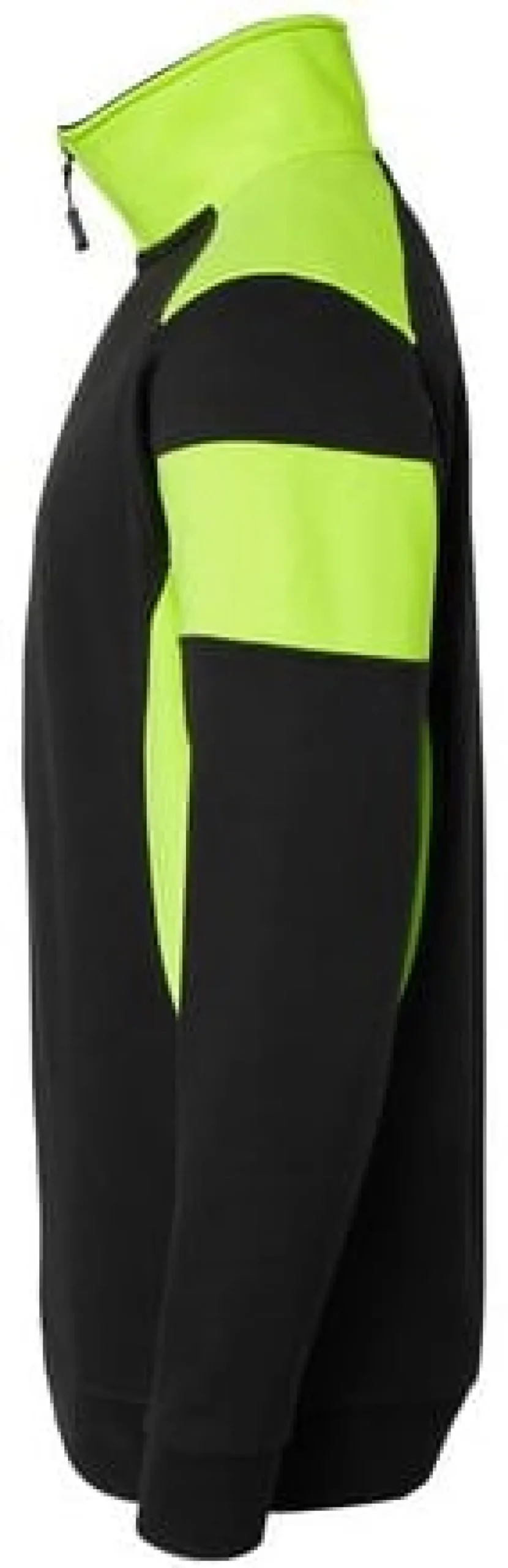 Sweatshirt halfzip 222 sv/fluor. gul 3XL