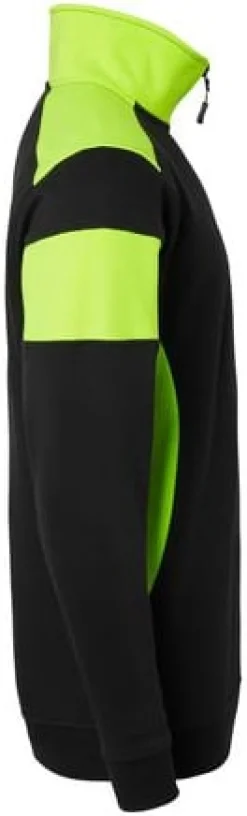 Sweatshirt halfzip 222 sv/fluor. gul 3XL