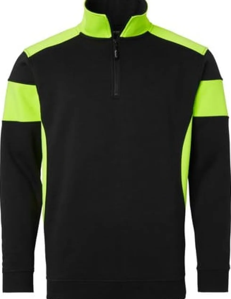 Sweatshirt halfzip 222 sv/fluor. gul 4XL