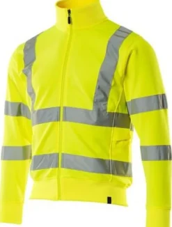 Sweatshirt Med Blixtlås Hi-Vis Gul XL