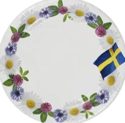 Tallrik blommor 23cm FSC 8/fp