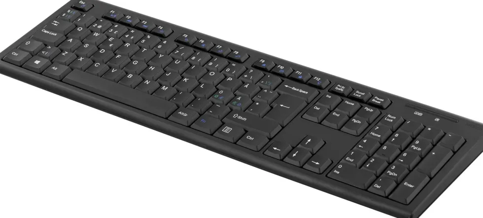 Tangentbord DELTACO TB-122 trådlöst slim svart