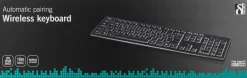 Tangentbord DELTACO TB-122 trådlöst slim svart