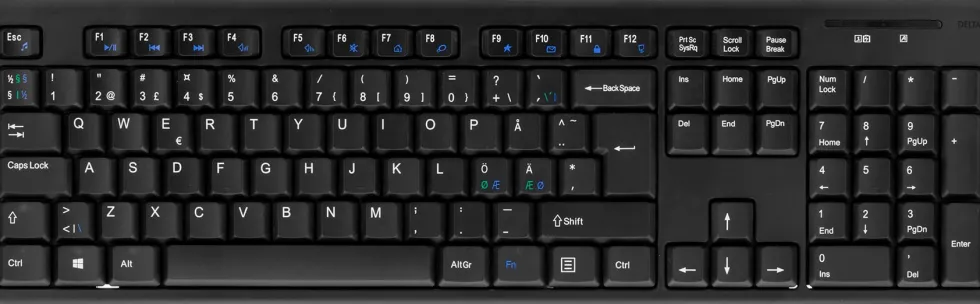 Tangentbord DELTACO TB-122 trådlöst slim svart