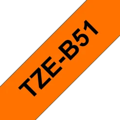 Tape BROTHER TZEB51 24mm svart på orange