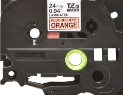 Tape BROTHER TZEB51 24mm svart på orange