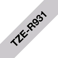 Tape BROTHER TZER931 12mm svart/silver